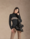 Equiline Egrae Jacquard -neule, musta