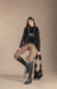 Equiline Egrae Jacquard -neule, musta