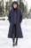 Wahlsten Cinnabar naisten pitkä talvitakki, tummansininen, koko 38