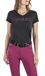 Equiline Gigerg T-paita, musta/violetti ja valkoinen/violetti