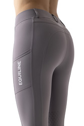 Equiline Calrek ratsastuslegginsit polvigripeillä, stone grey