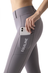 Equiline Calrek ratsastuslegginsit polvigripeillä, stone grey