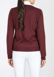 Equiline Concec V-neck pullover neule, viininpunainen