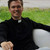 Long-sleeved shirt with tab collar, men's sizes, black