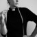 Black 3/4 sleeved tab collar shirt