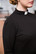Sweatshirt collared dress, balck