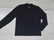 Long-sleeved shirt with tab collar, men's sizes, black