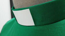 Green long-sleeved collared shirt