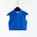 Short collared top, blue