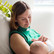 Green jersey knit nursing top for clergy