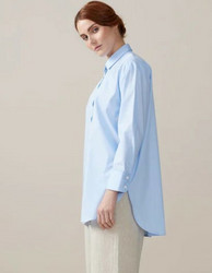 Buttonup Oversized Shirt, l blue