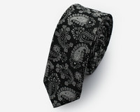 VENIZ 50mm musta kashmir kuvioitu solmio