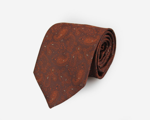 VENIZ 90mm ruskea kashmir kuvioitu solmio