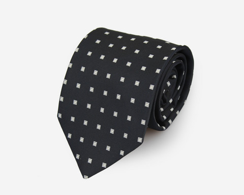 VENIZ 90mm musta pilkullinen solmio