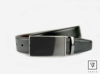 Musta / Ruskea Kääntövyö 35mm gunmetal laattasolki