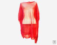 Puna-hopea juhlaponcho