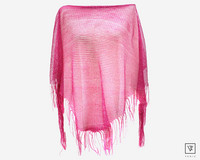 Fuksia-hopea Juhlaponcho