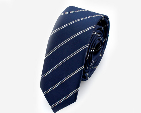 Sininen raidallinen solmio 50mm
