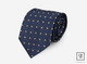 Sininen pilkullinen solmio 90mm