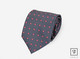 Tummanharmaa pilkullinen solmio 90mm