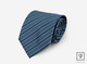 Siniharmaa raidallinen solmio 90mm