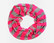 Harmaa/ pinkki neon raitatuubihuivi
