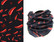 Musta Multiscarf -tuubihuivi chili-kuosilla