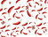 Valkoinen Multiscarf -tuubihuivi chili-kuosilla
