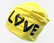 Keltainen LOVE Puuvilla Pipo