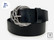 Musta nahkavyö 40mm- hopea  koristesolki