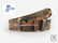 Ruskea camo nahkavyö 40mm metallisoljella