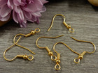 Korvakorukoukku 19x19mm, kulta, 10 paria