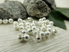 Metallihelmi stardust, 4mm, hopea, 20kpl