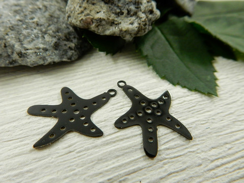 Meritähtiriipus, 20x16mm, musta, 1kpl