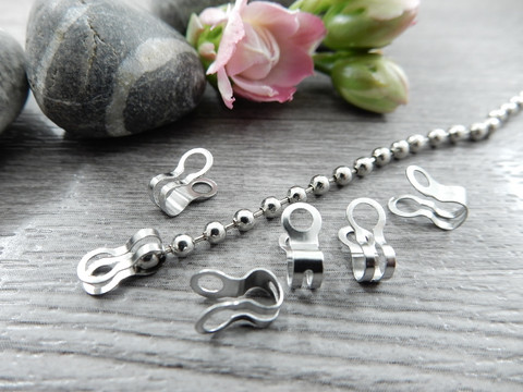 Palloketjun urapääte, 8x4mm, rst, 10kpl