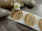 Handmade with love tarra, 25mm, ruskea, 10kpl
