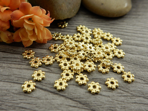 Metallihelmi rondelli, 4mm, kulta, 20kpl