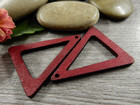 Puuriipus kolmio, 32x25mm, punainen, 1kpl