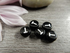 Kirjainhelmi T, 7mm, musta, 1kpl