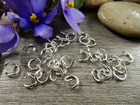 Välirengas, 6x0.9mm, avattava, kirkashopea, 100kpl
