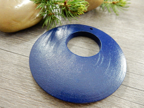 Puuriipus ympyrä, 60mm, sininen, 1kpl