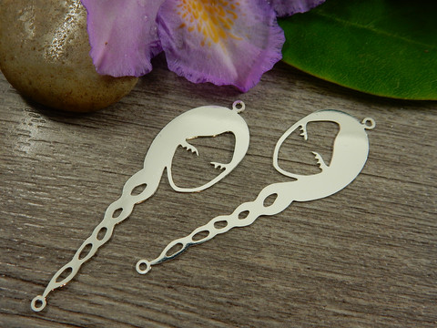 Tyttöriipus, 50x14mm, kirkashopea, 1kpl