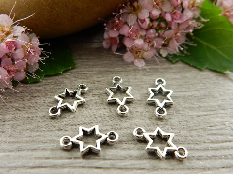Tähtiriipus/ linkki, 10x6mm, kromi, 1kpl