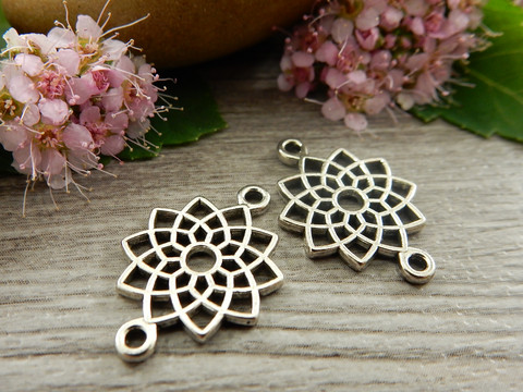 Chakrariipus sahasrara/ linkki, 20x14mm, kromi, 1kpl