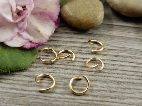 Välirengas, 6x0.8mm, avattava, rst vaaleakulta, 10kpl