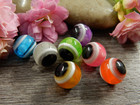 Akryylihelmi silmä, 8mm, mixsetti, 20kpl