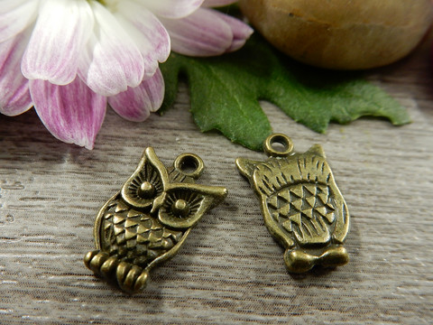 Pöllöriipus, 16x10mm, pronssi, 1kpl