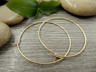 Korvakorurengas, 35x0.6mm, vaaleakulta/rst, 1pari