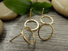 Korvakorutappi rengas, 12x13mm, vaaleakulta, 1pari