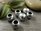 Akryylihelmi matta, 10x8mm, hopea, 20kpl